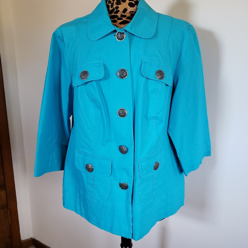DRESS BARN Turquoise Jacket